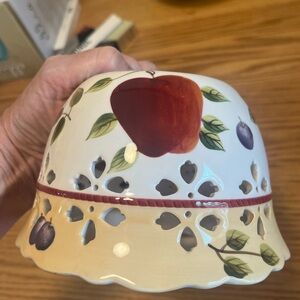 Apple Candle Jar Shade Topper Grape Pear Farm House Country Kitchen Cottage Core